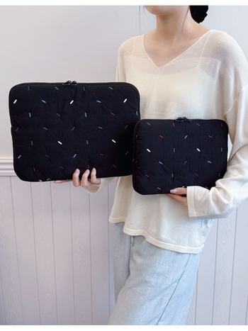 Нейлонов калъф за лаптоп с полка-точкова шарка, водоустойчив и разширяем, лято 2025