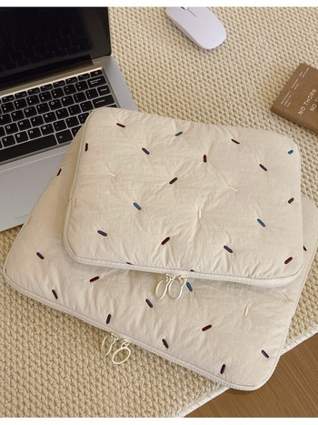 Нейлонов калъф за лаптоп с полка-точкова шарка, водоустойчив и разширяем, лято 2025