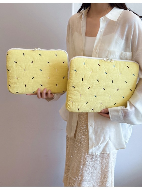 Нейлонов калъф за лаптоп с полка-точкова шарка, водоустойчив и разширяем, лято 2025