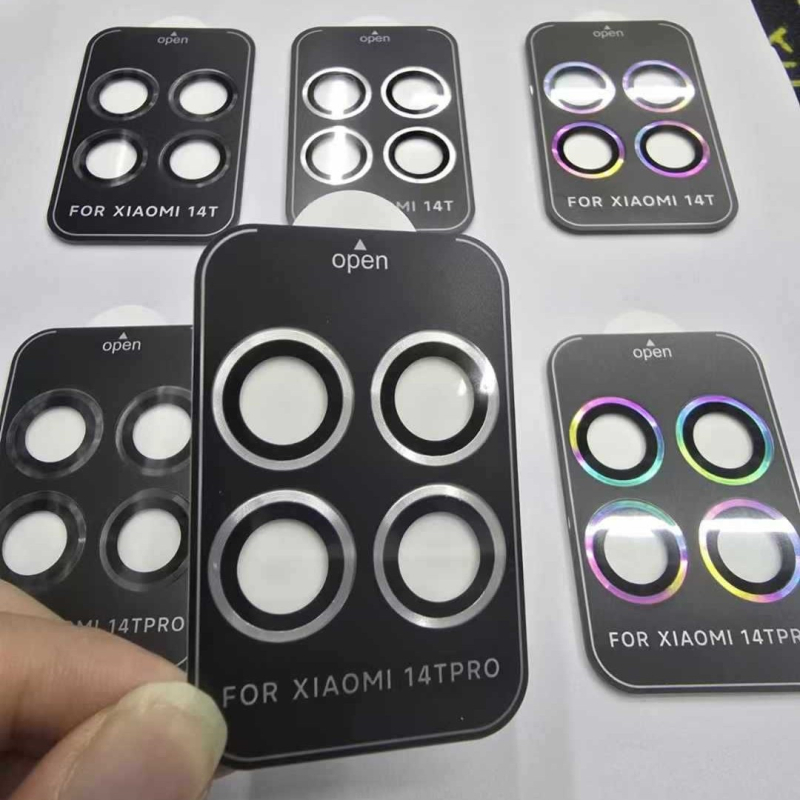 Ramă de protecție a obiectivului cu design Eagle Eye, cadru metalic + sticlă securizată, film pentru obiectiv, HD, rezistent la praf, anti-cadere pentru Xiaomi