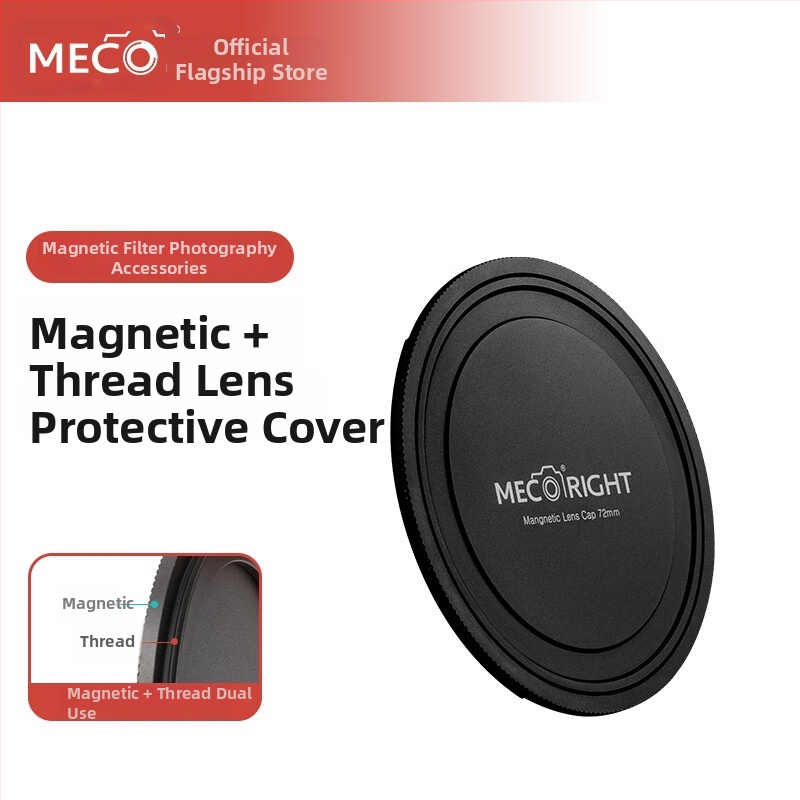 Mecoright magnetinis objektyvo dangtelis su filtro adapteriu, suderinamas su DSLR ir be veidrodinių kamerų
