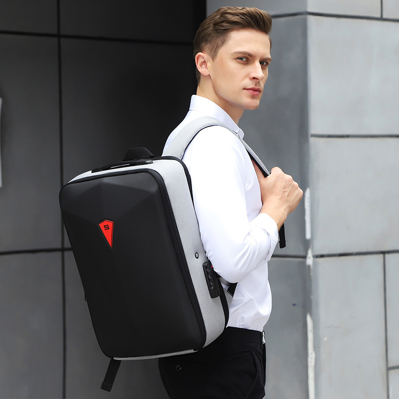 Ruksak za prijenosno računalo s čvrstim kućištem od legure, protiv krađe, EVA materijal, kapacitet 20-35 L, vodootporan