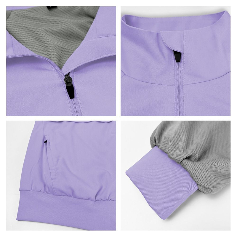 Унисекс униформа за медицински сестри – яке от chenille плат със спандексова материя, ¾ ръкави, пухена яка, антирадиационна