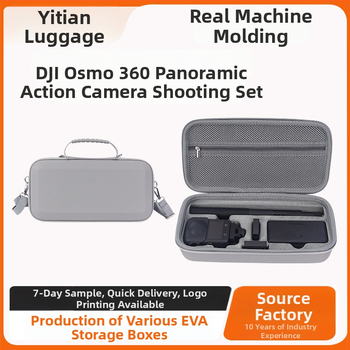 Carcasă rigidă impermeabilă de depozitare pentru Insta360 Go 3 — material EVA+PU+ Jiaji, prelucrare prin presare la cald + cusut + imprimare, model YT24101, branding personalizat la cerere