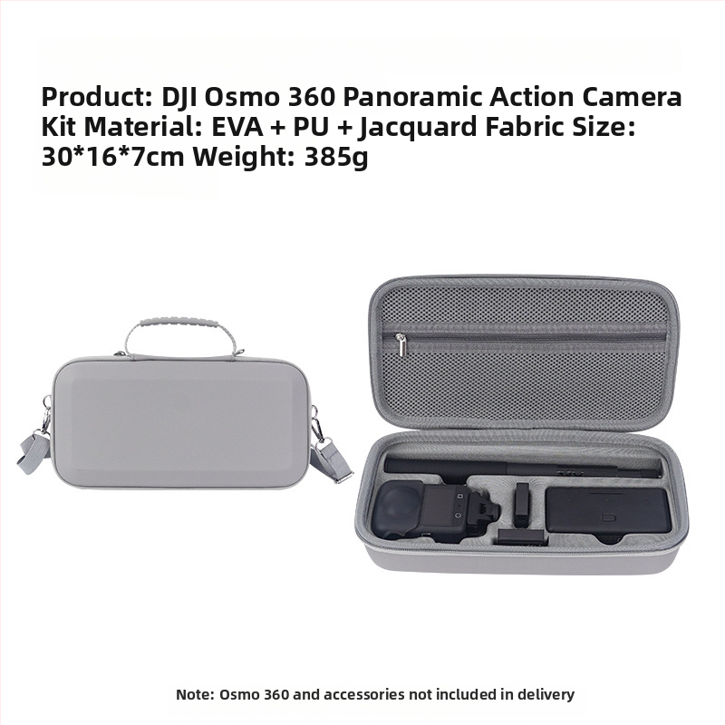 Carcasă rigidă impermeabilă de depozitare pentru Insta360 Go 3 — material EVA+PU+ Jiaji, prelucrare prin presare la cald + cusut + imprimare, model YT24101, branding personalizat la cerere