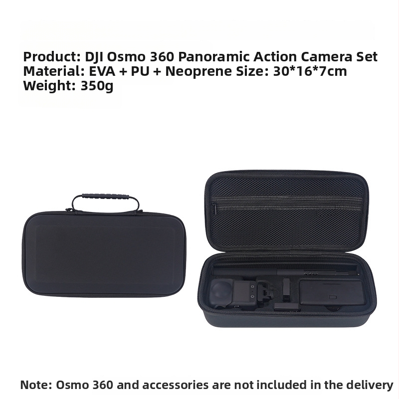 Carcasă rigidă impermeabilă de depozitare pentru Insta360 Go 3 — material EVA+PU+ Jiaji, prelucrare prin presare la cald + cusut + imprimare, model YT24101, branding personalizat la cerere