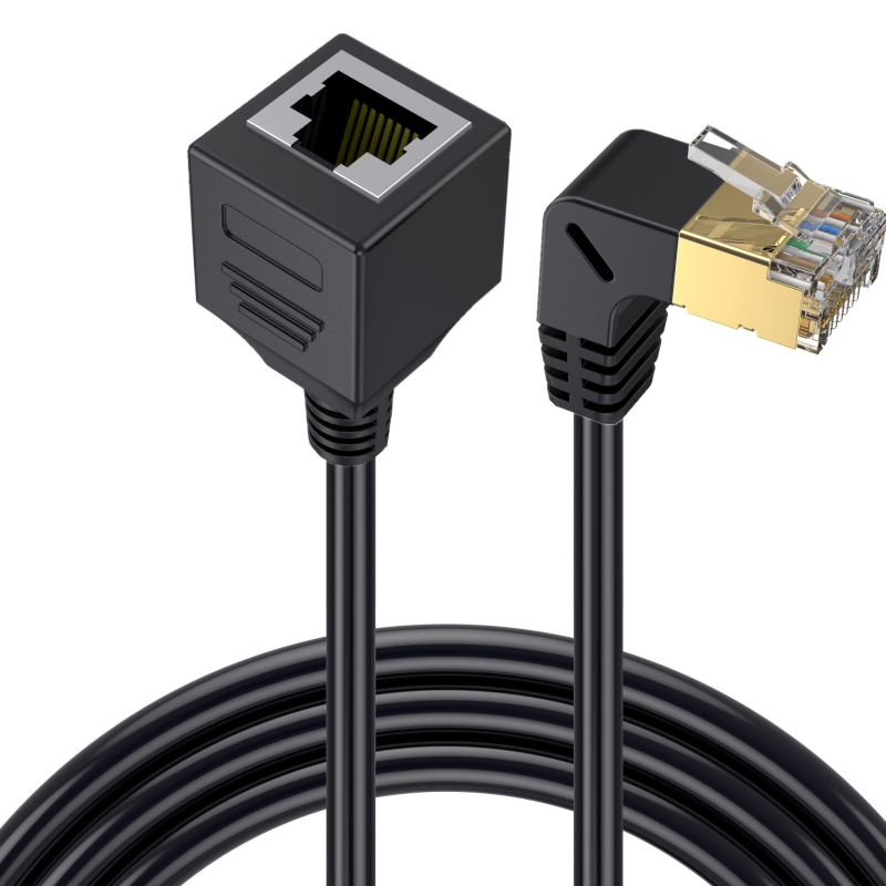 ERE YR-CAT8-MF-01 Cat8 RJ45 produžni kabel s 90° spojnicama, muški i ženski, 10 Gbps