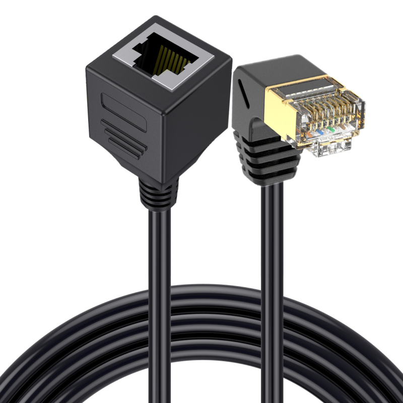 ERE YR-CAT8-MF-01 Cat8 RJ45 produžni kabel s 90° spojnicama, muški i ženski, 10 Gbps
