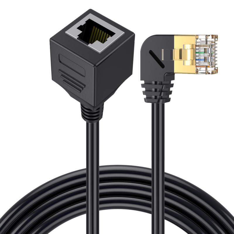ERE YR-CAT8-MF-01 Cat8 RJ45 produžni kabel s 90° spojnicama, muški i ženski, 10 Gbps
