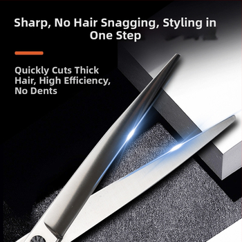 Hanchuang set de foarfece pentru animale de companie din oțel inoxidabil 440C, vârf curbat, lamă zimțată