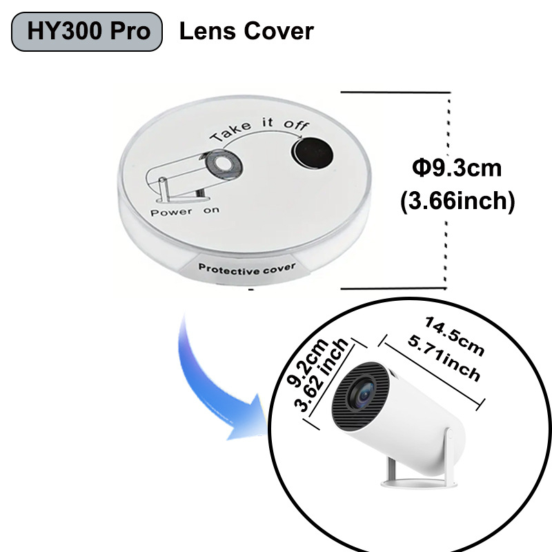 Κάλυμμα φακού προβολέα HY300 PRO, προστασία από σκόνη