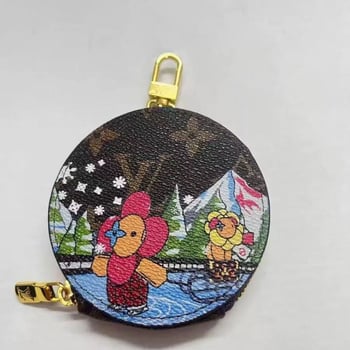 Монетник с животински принт, PU материал, градски минимализъм, унисекс