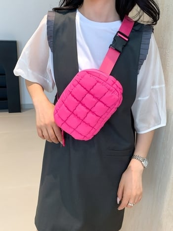 Najlon torbica za struk sa zatvaračem, mekana podstava od poliestera, džep za mobitel, svakodnevna sportska crossbody torba