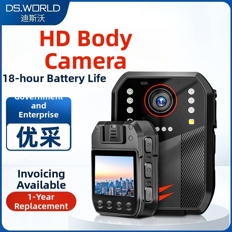 Cameră corporală purtabilă pentru aplicarea legii, cu viziune nocturnă, zoom optic 10x, senzor CCD, obiectiv interschimbabil