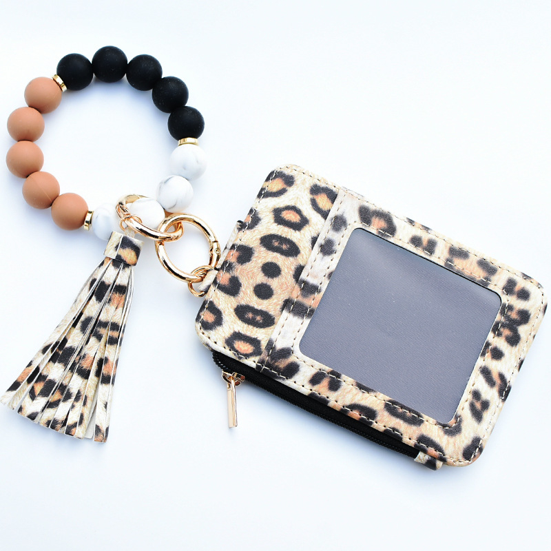 Дамски мултифункционален портфейл за монети и карти, Gu Zi, PU кожа, геометричен модел, стил уличен тренд