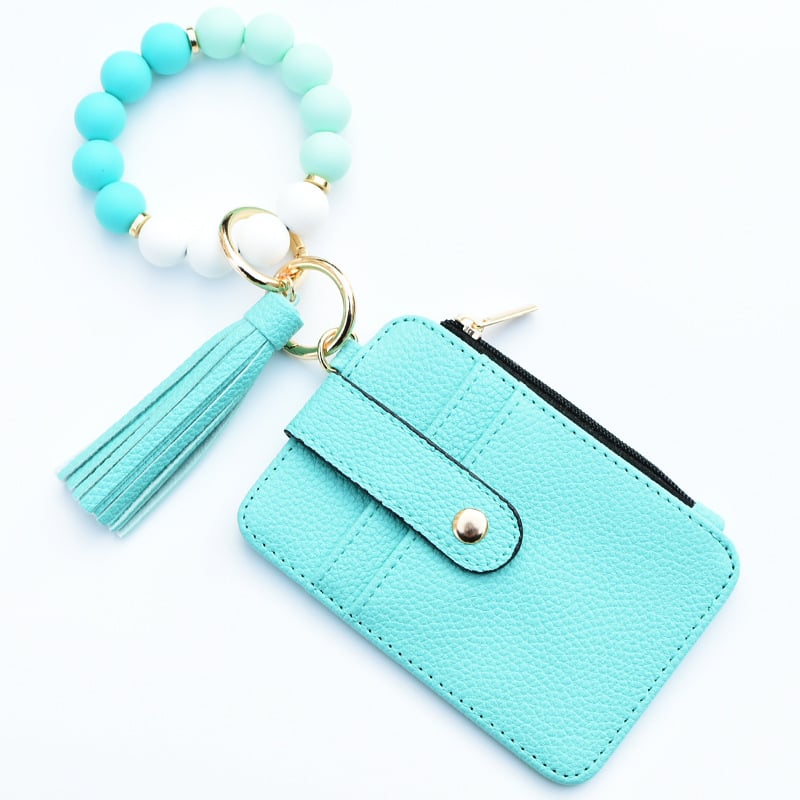 Дамски мултифункционален портфейл за монети и карти, Gu Zi, PU кожа, геометричен модел, стил уличен тренд