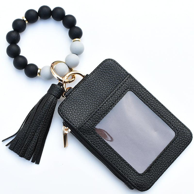 Дамски мултифункционален портфейл за монети и карти, Gu Zi, PU кожа, геометричен модел, стил уличен тренд