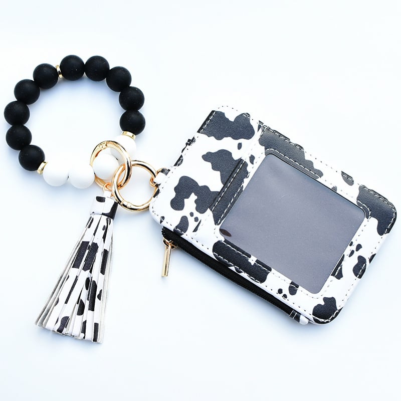 Дамски мултифункционален портфейл за монети и карти, Gu Zi, PU кожа, геометричен модел, стил уличен тренд