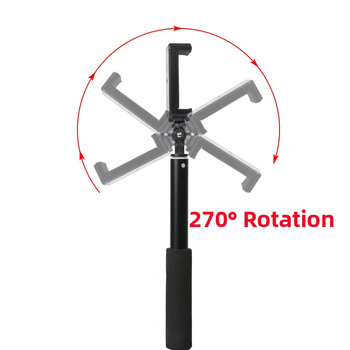 Selfie stick telescopic din aliaj de aluminiu, Bluetooth, încărcare maximă 2–5 kg