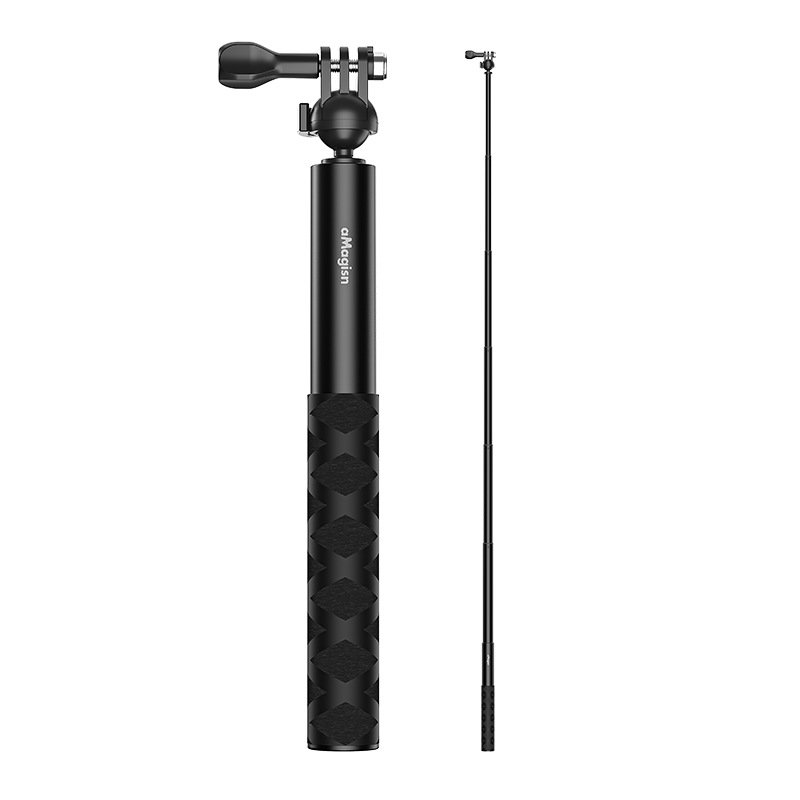 Amagisn Ball Head Selfie Stick за екшън камери | универсална съвместимост | Алуминиева сплав + неръждаема стомана