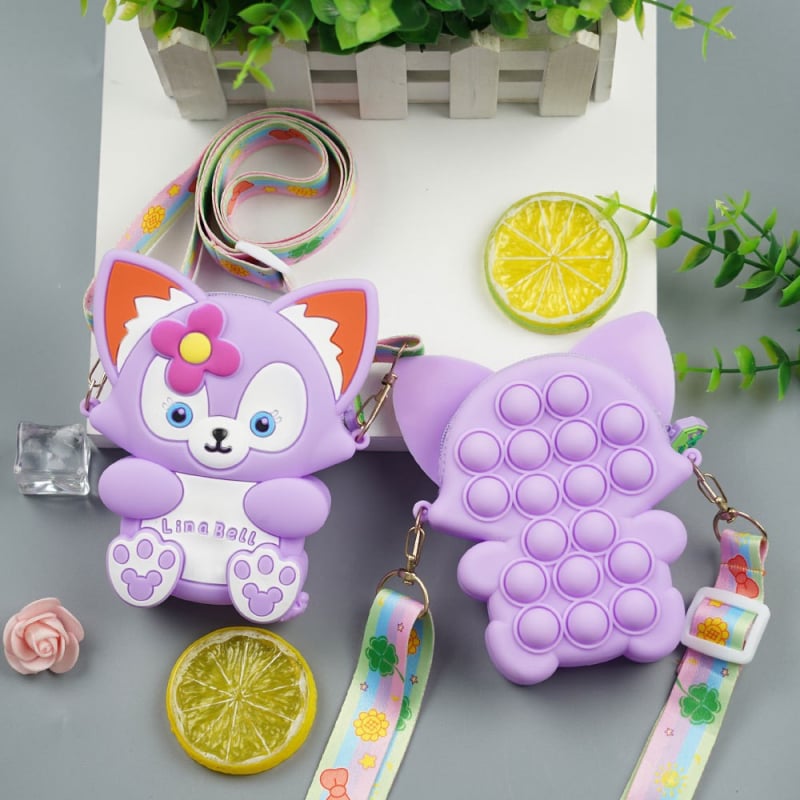 Силиконова авокадо чанта през кръст за монети, плоден принт, унисекс, портфейл с една сгъвка, водоустойчива и разширяваща се