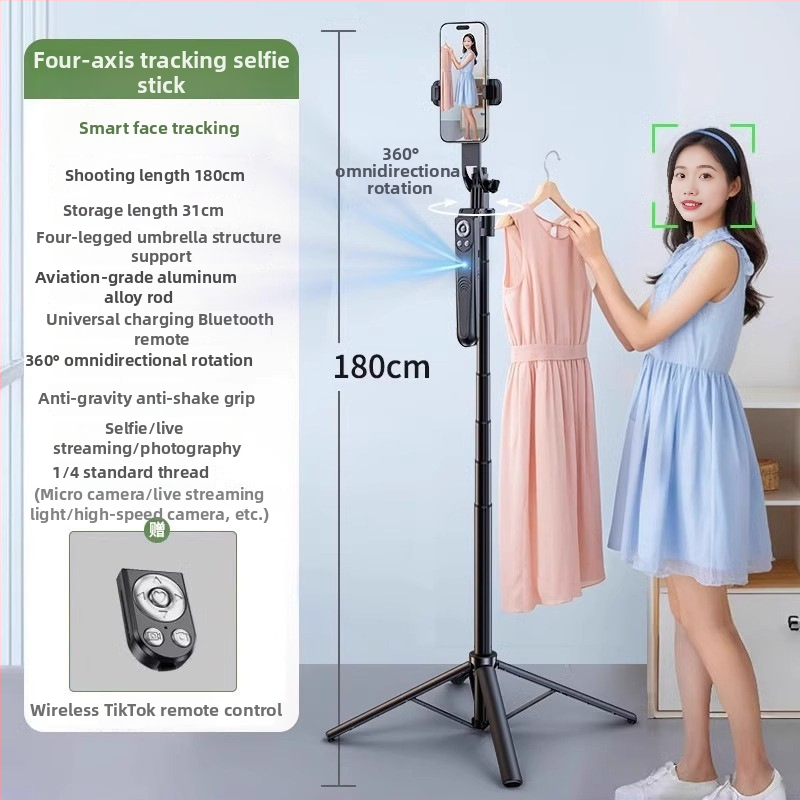 Inteligentný gimbal pre selfie tyč s 360° otočením, karbónové vlákno, diaľkové ovládanie, stabilizácia proti chveniu
