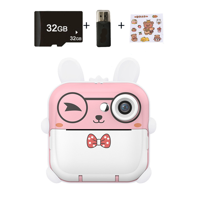 Laste Polaroid kaamera termilise printimisega, mudel Q5 rabbit, 2.0-tolline LCD, 20 MP, TF kaart