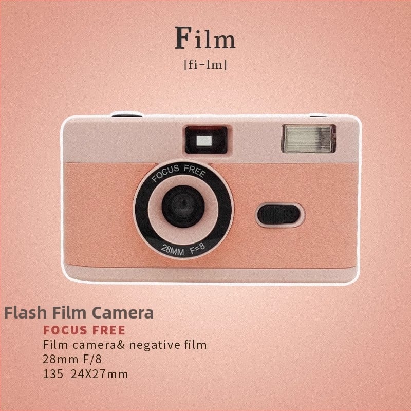 Филмова камера, компактен ретро дизайн, за снимане на филм, използва филм, живот на батерията до 3 години