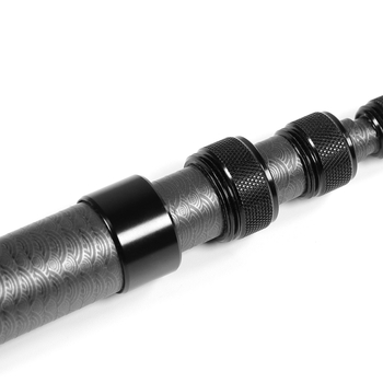 Monopod selfie din carbon cu 7 secțiuni, montaj 1/4 inch și interfețe duale, compatibil cu camere de acțiune și telefoane, sarcină maximă 2 kg