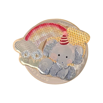 Suport de masă pentru telefon, acrilic, stil desen animat, tehnică de lipire aurie, compatibil cu o singură bază