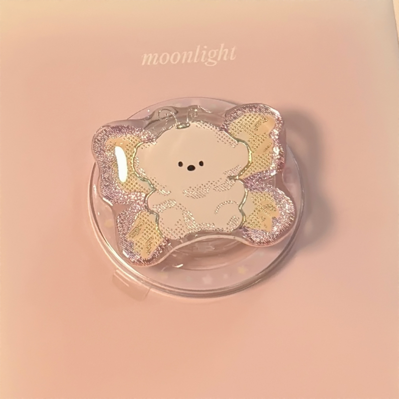 Suport de masă pentru telefon, acrilic, stil desen animat, tehnică de lipire aurie, compatibil cu o singură bază