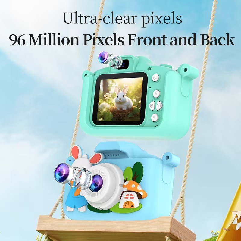 EiMi M-042 детска камера с двойна леща, 2,0-инчов LCD, TF карта за съхранение, HD видеозапис