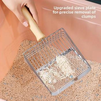 Lopată pentru nisip de pisică și coș de gunoi – 2 în 1, plastic, neimportat, fără cadou