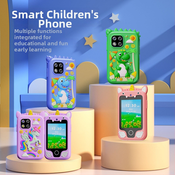 Detský vzdelávací smartphone s HD kamerou, dotyková obrazovka, TF karta podpora, telo ABS+silikónu, 40MP+ snímací senzor