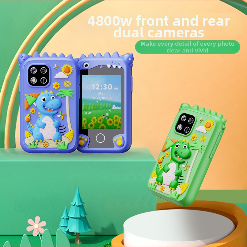 Detský vzdelávací smartphone s HD kamerou, dotyková obrazovka, TF karta podpora, telo ABS+silikónu, 40MP+ snímací senzor