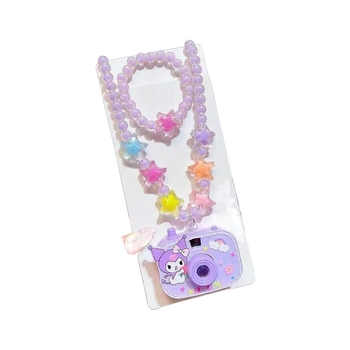 Mini Colier cu Cameră de Proiecție pentru Fete, Jucărie Plastică Luminoasă