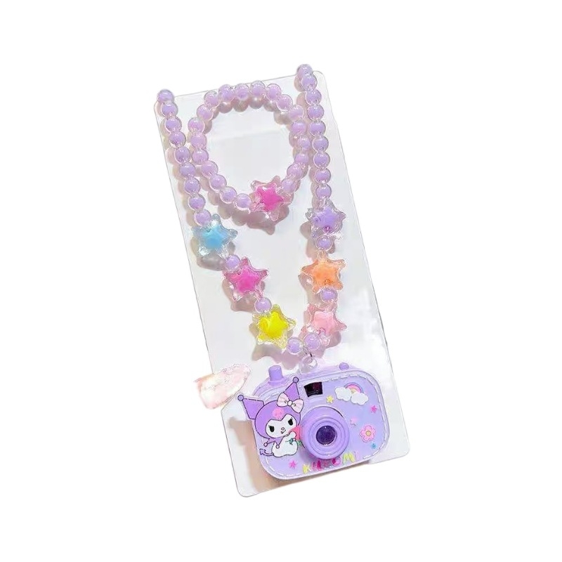 Mini Colier cu Cameră de Proiecție pentru Fete, Jucărie Plastică Luminoasă