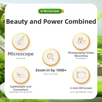 Detská prenosná 4K mikroskop kamera s 2-palcovým LCD, model X10, TF karta úložisko, ABS telo