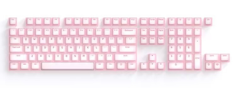 Set kapica tipki za mehaničku gaming tipkovnicu – RGB pozadinsko osvjetljenje, vodootpornost, kompatibilno s tipkovnicama od 21/61/87/104/108 tipki