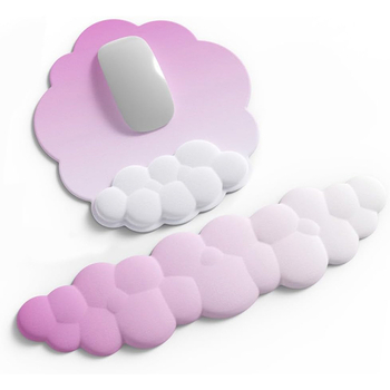 Podložka za miš s Gradient Cloud dizajnom i podrškom za tipkovnicu, gumena podloga, protivklizna površina