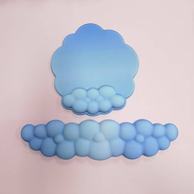 Podložka za miš s Gradient Cloud dizajnom i podrškom za tipkovnicu, gumena podloga, protivklizna površina