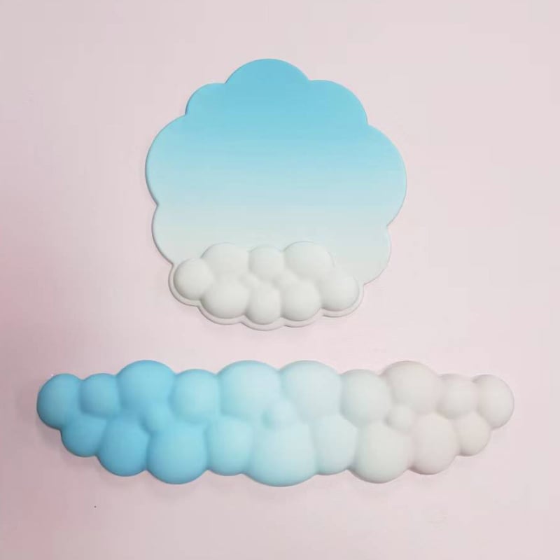 Podložka za miš s Gradient Cloud dizajnom i podrškom za tipkovnicu, gumena podloga, protivklizna površina