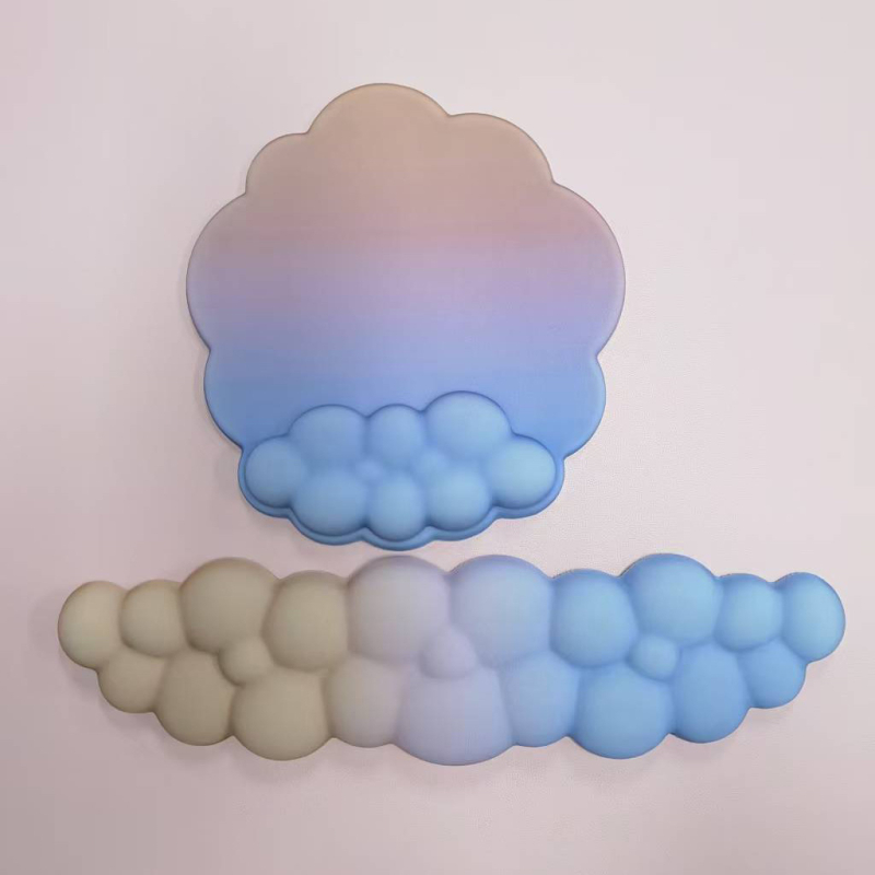 Podložka za miš s Gradient Cloud dizajnom i podrškom za tipkovnicu, gumena podloga, protivklizna površina