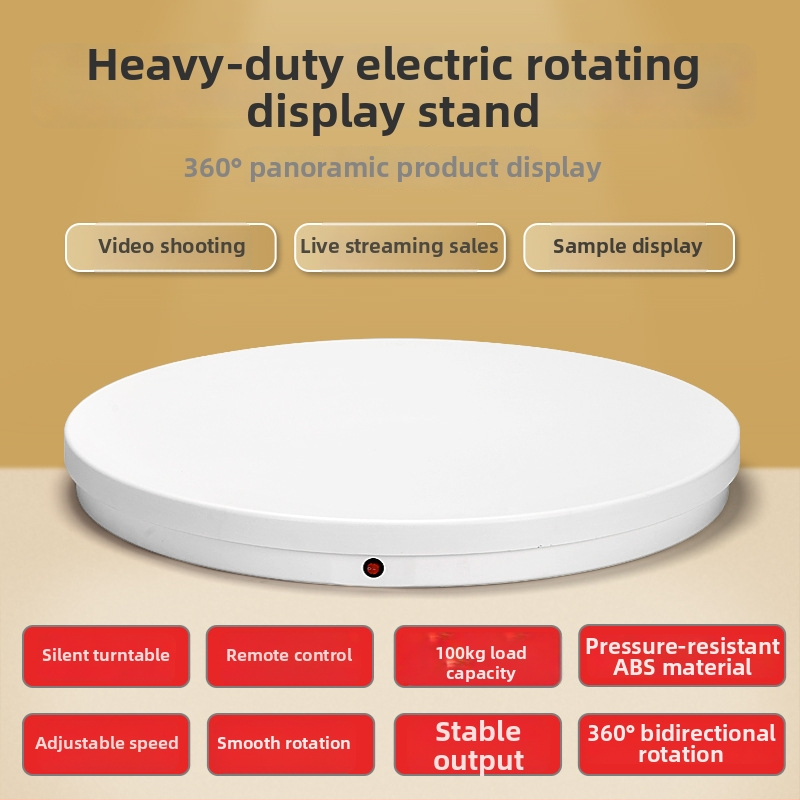 Elektrický otočný stolík na fotenie produktu s diaľkovým ovládaním, nosnosť 100 kg, ABS konštrukcia, modely 6062A/6062DC
