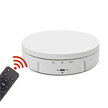 Електрическа въртяща се платформа за показване на бижута с дистанционно управление, USB захранване, ABS корпус и кръгъл дизайн