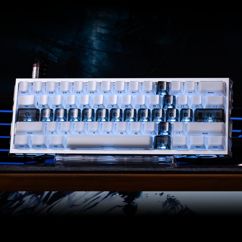 Xvx Crystal Jelly Sword Keycap – Mehanička tipkovnica Ev63, 95+17 tipki, RGB pozadinsko osvjetljenje, PC kućište, kompatibilno s magnetskim osovinama