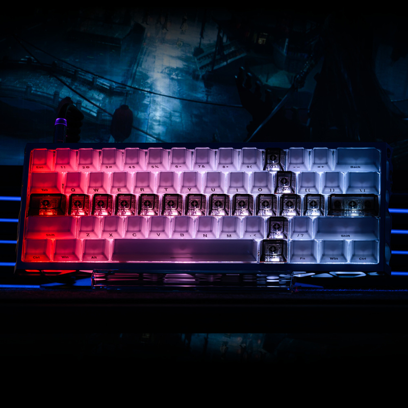 Xvx Crystal Jelly Sword Keycap – Mehanička tipkovnica Ev63, 95+17 tipki, RGB pozadinsko osvjetljenje, PC kućište, kompatibilno s magnetskim osovinama