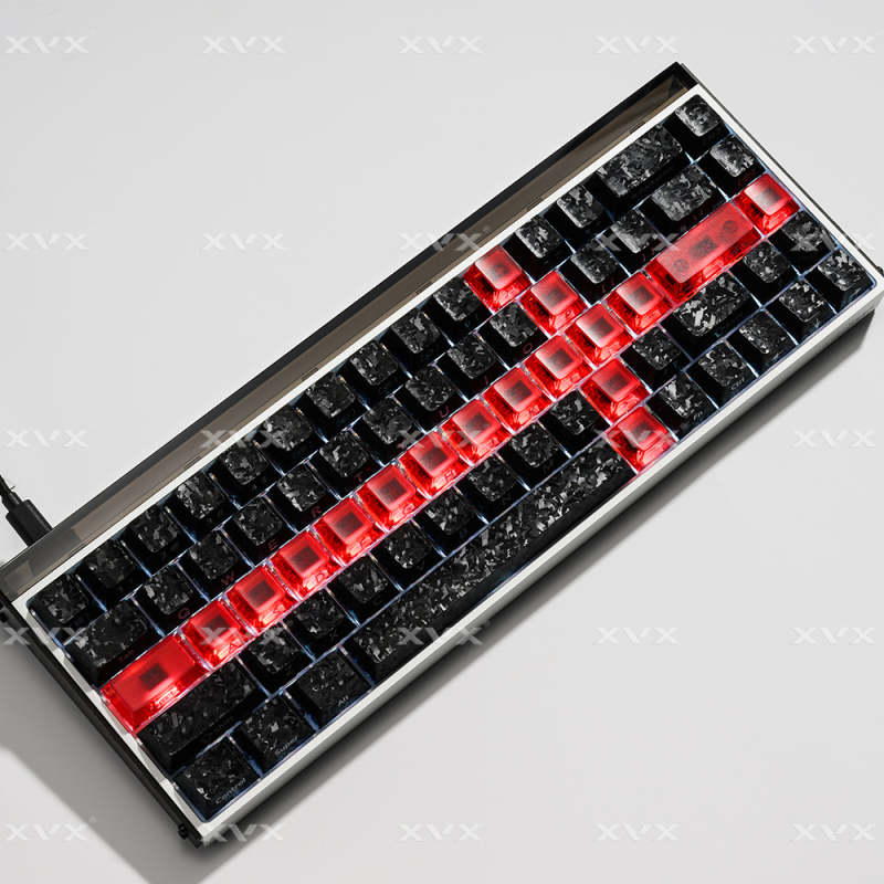 Xvx Crystal Jelly Sword Keycap – Mehanička tipkovnica Ev63, 95+17 tipki, RGB pozadinsko osvjetljenje, PC kućište, kompatibilno s magnetskim osovinama