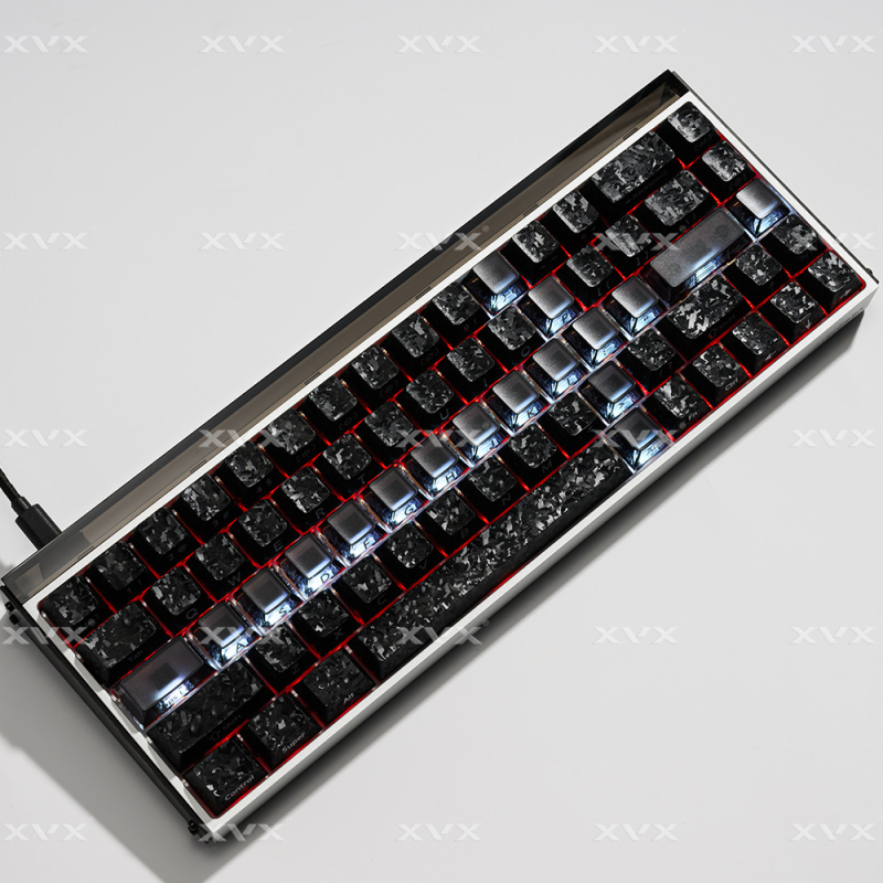 Xvx Crystal Jelly Sword Keycap – Mehanička tipkovnica Ev63, 95+17 tipki, RGB pozadinsko osvjetljenje, PC kućište, kompatibilno s magnetskim osovinama