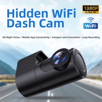 DVR ascuns pentru mașină cu 1080p, vedere nocturnă, unghi de 140°, Wi‑Fi, înregistrare în buclă